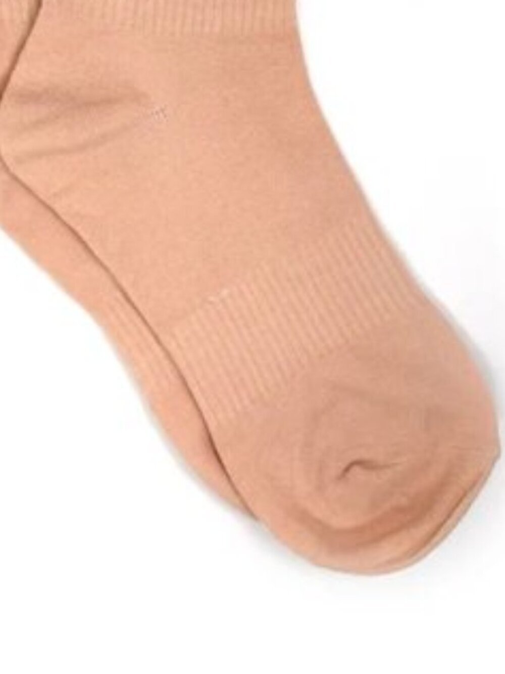 NWT Heart Cuff Sock-in-a-Sock Striped Layered Peach Socks - Picture 3 of 5